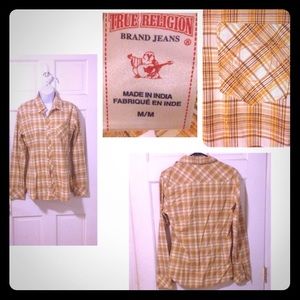 Women's plaid woven shirt